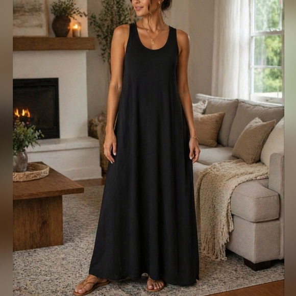 Joe Fresh Dresses & Skirts - Joe Fresh Black Tank Maxi Flowy Dress Size S Casual Summer Dress